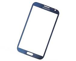 Samsung i9500:i9505 Galaxy S4 Glass Lens with Adhesive in Pebble Dark Blue