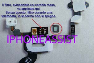 apple iphone 4 filtro sensore di luminosita-grnd