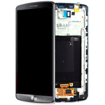 LG G3 (D855) Complete lcd with digitizer and frame assembly in Titanium Black