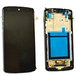 LG Nexus 5 (D820) Complete lcd and digitizer with frame in Black -Earpiece Mesh is White and Side frame is Glossy - (Known as white) Part no- ACQ86661401